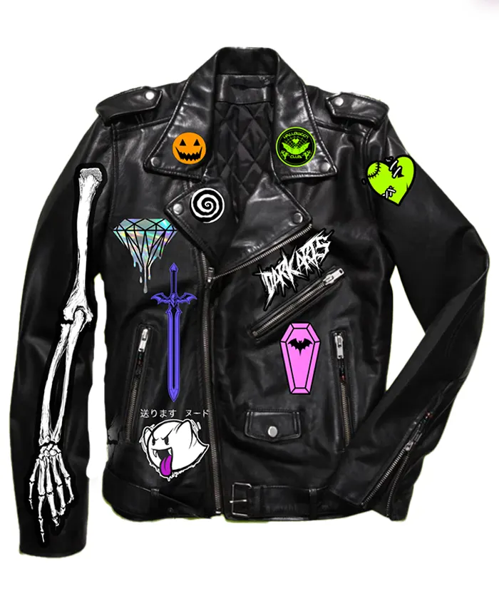Halloween Members Only Spiked Leather Jacket