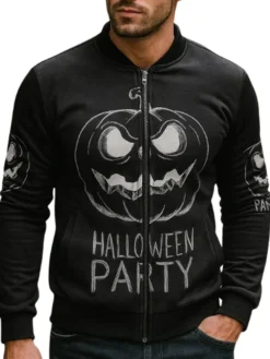 Halloween Party Black Bomber Jacket