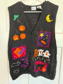 Halloween Vintage Embroidered Vest