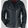 Hellfire Club TV-Series Stranger Things Black Leather Jacket front view