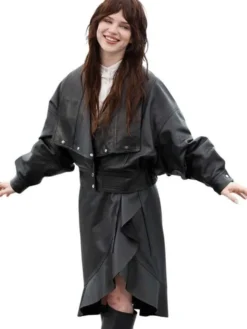 Her Private Hell 2026 Sophie Thatcher Black Leather Jacket