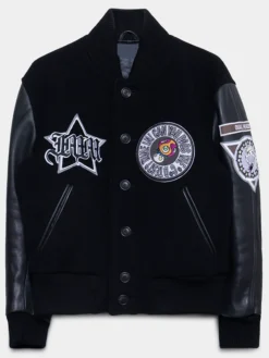 Issey Miyake × Murakami Takashi Black Varsity Jacket
