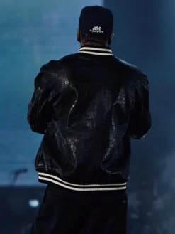 JAŸ-Z 30 Yankee Stadium New York Black Leather Jacket