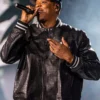JAŸ-Z 30 Yankee Stadium New York Leather Black Jacket