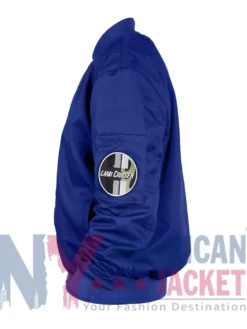 James Reece TV Series The Terminal List Blue Bomber Jacket featuring YKK zipper closure