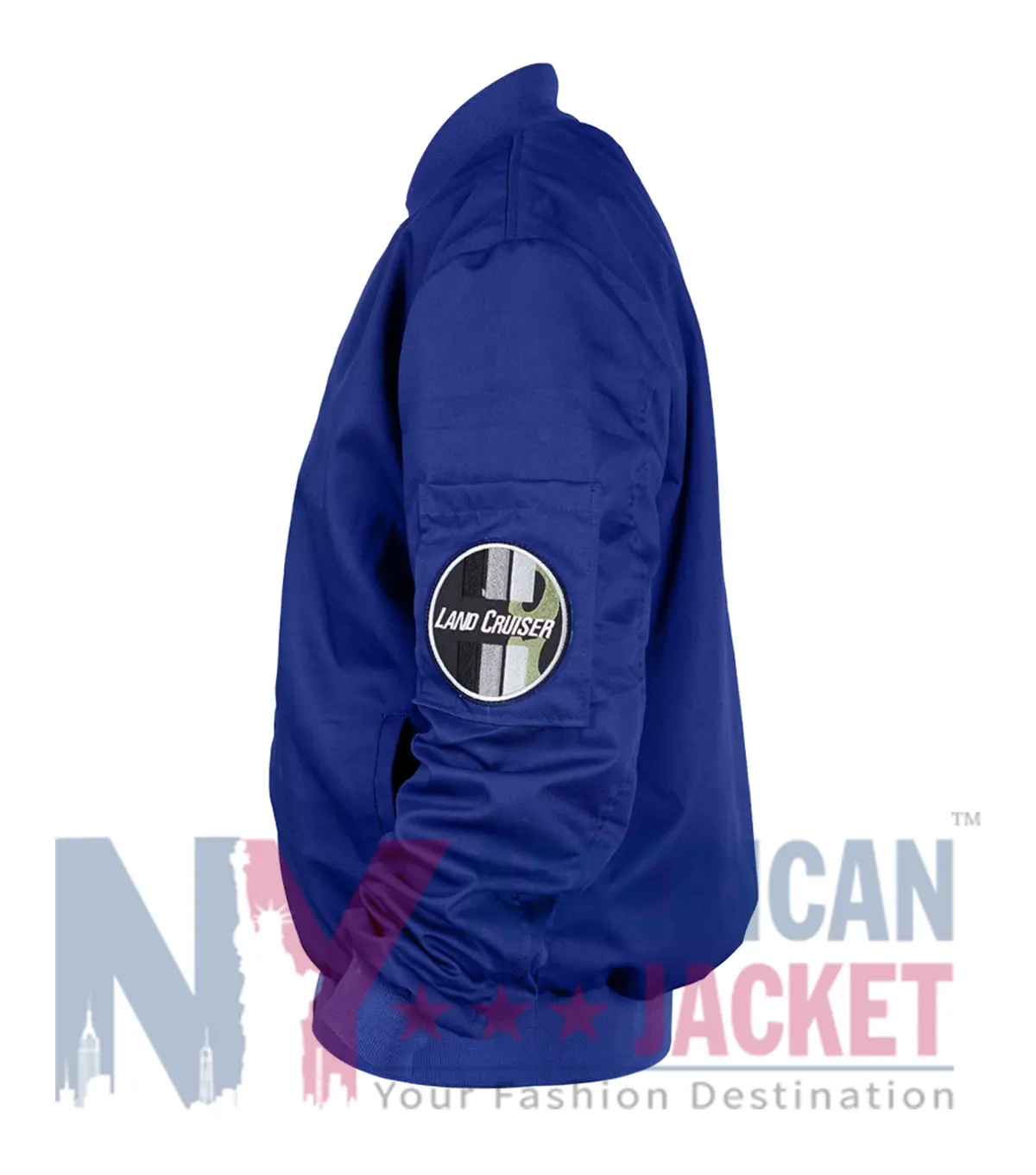 James Reece TV Series The Terminal List Blue Bomber Jacket featuring YKK zipper closure