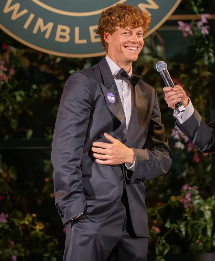 Jannik Sinner Champions Dinner Wimbledon Black Suit
