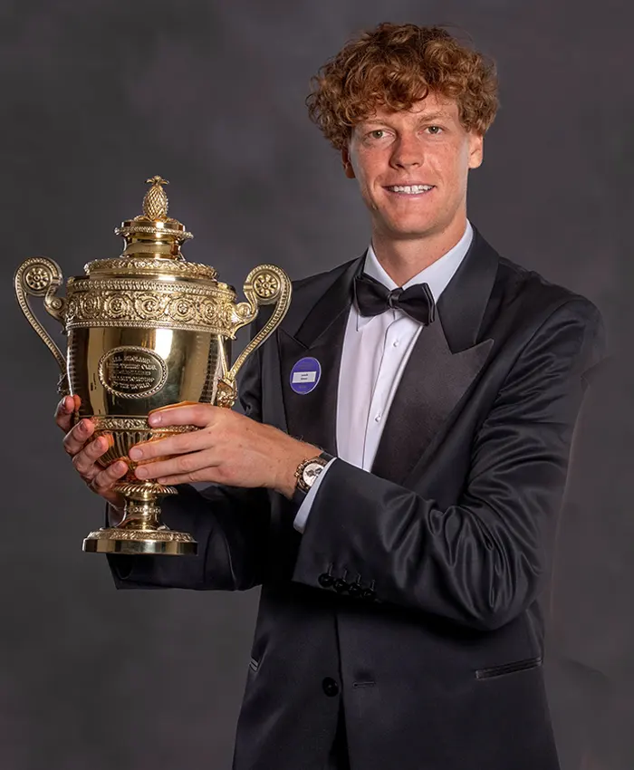 Jannik Sinner Wimbledon Champions Dinner Black Suit