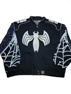 Jeff Hamilton Marvel Spider-Man Vintage Black Varsity Jacket