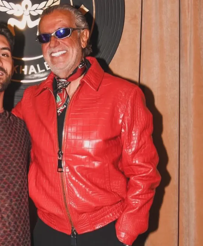 Jeff Hamilton We The Best Red Croc Leather Jacket