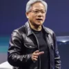 Jensen Huang Signature Black Leather Trucker Jacket