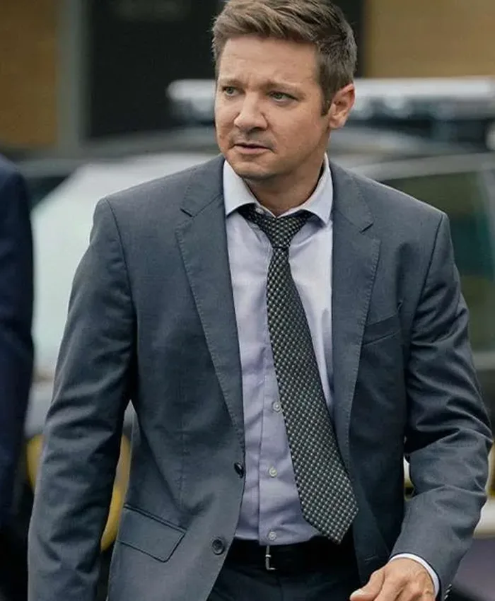 Jeremy Renner Mayor of Kingstown S01 Suit Front View