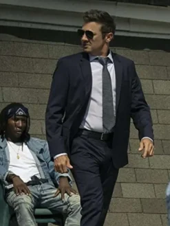 Jeremy Renner Mayor of Kingstown S02 Suit Front View