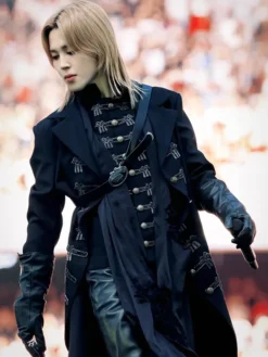 Jimin Dior Arirang Paris Tour Wool Black Coat Side View