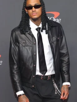Jordan Clarkson The Espys 2026 Black Leather Jacket