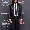 Jordan Clarkson The Espys 2026 Black Leather Jacket Front View