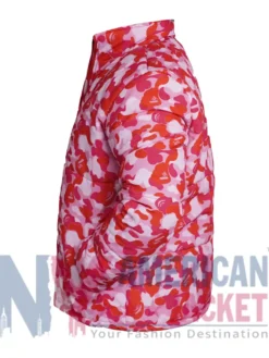 Juice Wrld Pink Camo Puffer Jacket full-length sleeve design for men and women