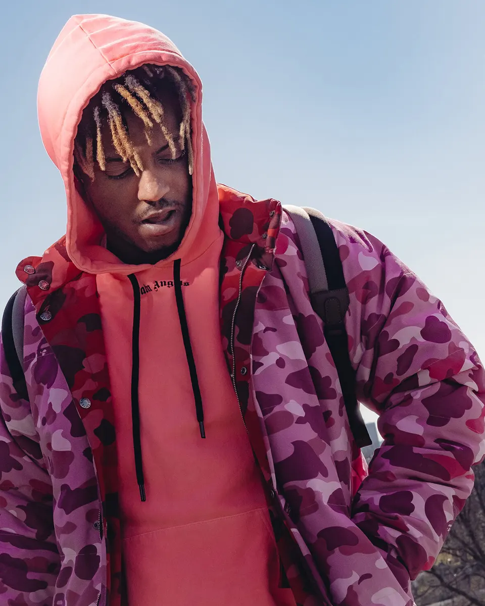 Juice-Wrld-Pink-Camo-Puffer-Jacket