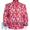 Juice Wrld Pink Camouflage Puffer Jacket featuring YKK zipper closure and elastic cuffs