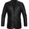 Jurassic World Dominion Jeff Goldblum Black Leather Blazer