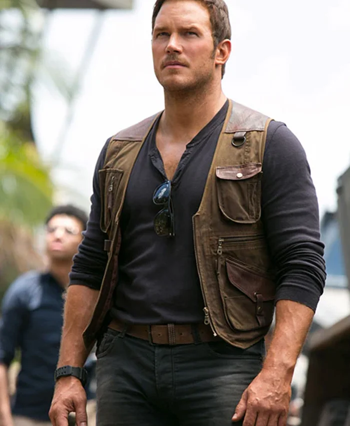 Jurassic World Fallen Kingdom Chris Pratt Leather Vest