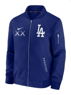 KAWS x MLB Los Angeles Dodgers Nike Dugout Bomber Jacket
