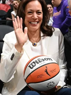 Kamala Harris WNBA LA Sparks vs Chicago Sky White Blazer