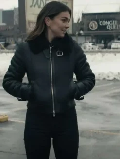 Karla Dixon Reacher S02 Shearling Leather Jacket