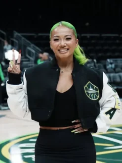 Kayce Kirihara WNBA Seattle Storm Team Cropped Jacket front view