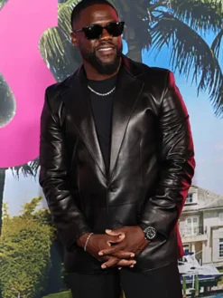 Kevin Hart 72 Hours Premiere Black Leather Blazer