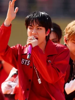 Kim Seok-jin FIFA World Cup Final Halftime Show Jacket Front View