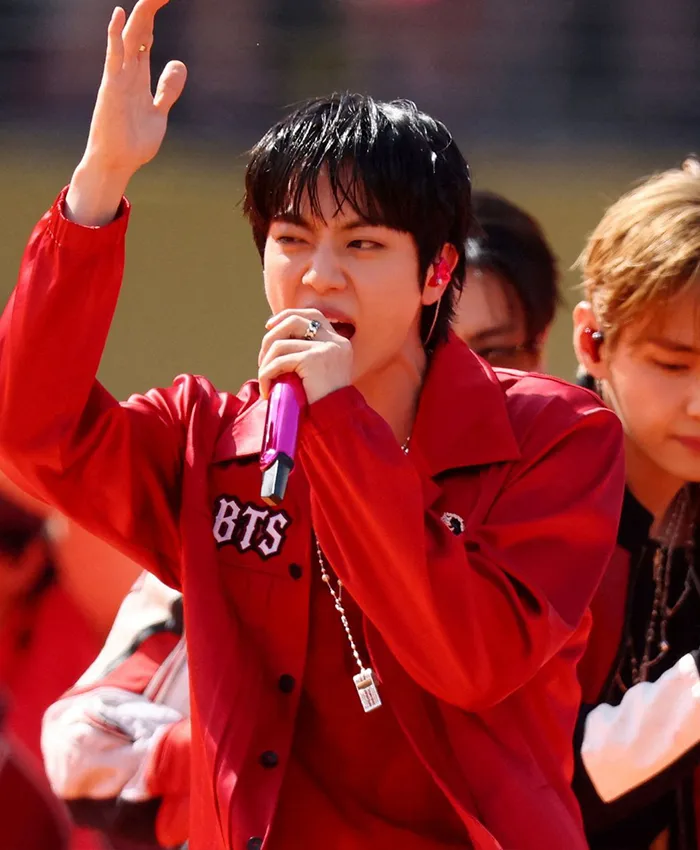 Kim Seok-jin FIFA World Cup Final Halftime Show Jacket Front View