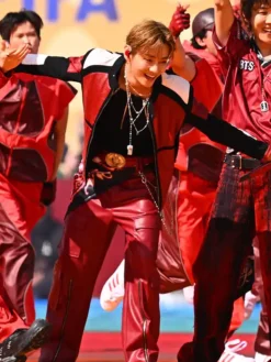 Kim Taehyung FIFA World Cup Final Halftime Show Jacket Side View