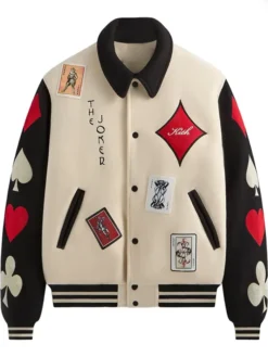 Kith x Batman Joker Wool Coaches Sandrift Jacket