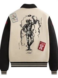 Kith x Batman Joker Wool Sandrift Coaches Jacket