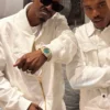 Kurupt Michael Rubin White Party 2026 White Bomber Jacket