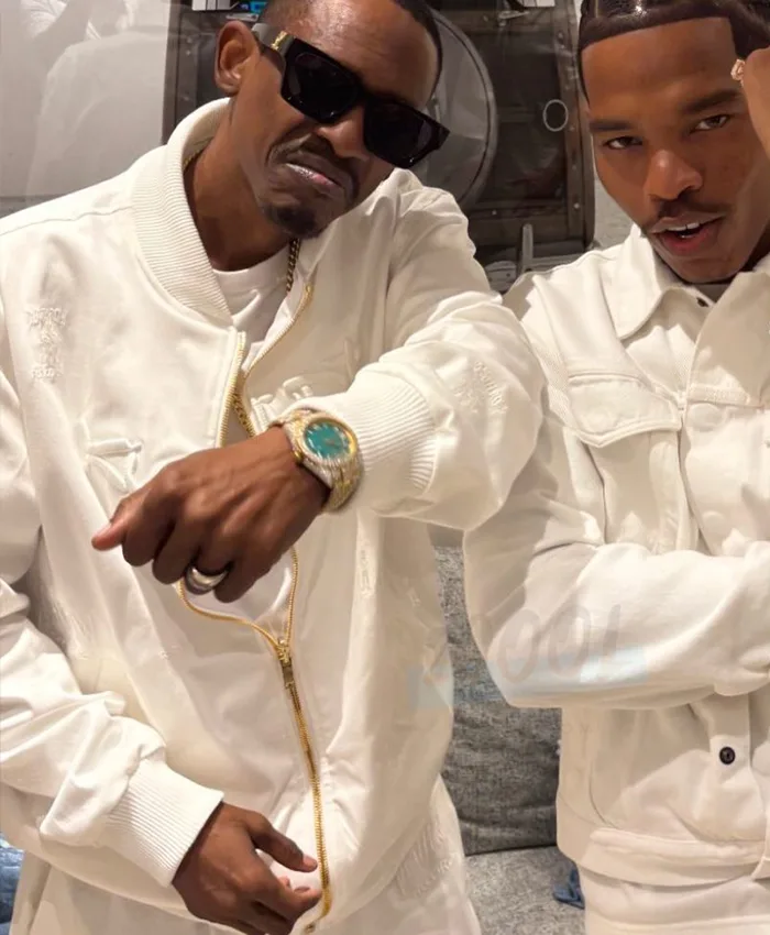 Kurupt Michael Rubin White Party 2026 White Bomber Jacket