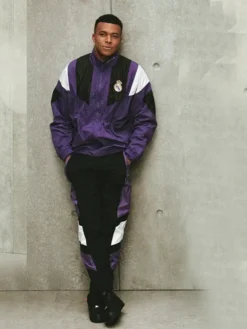 Kylian Mbappe EA FC 27 Purple Adidas Real Madrid Tracksuit front view