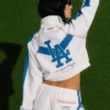 LA Dodgers Off Season x MLB White Full-Zip Track Jacket Back View