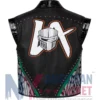 LA Knight WrestleMania 42 Black Leather Vest Back View
