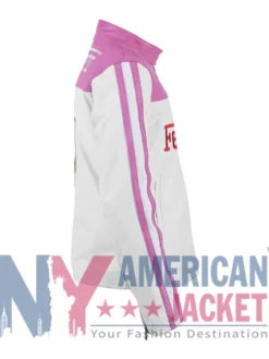 Ladies Ferrari Racing Pink Leather Jacket