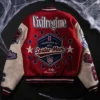 Letterman Protector Of NYC Red And Sand Jacket Back
