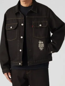 Levis-x-Stussy-Crispy-Rinse-Black-Denim-Trucker-Jacket-men