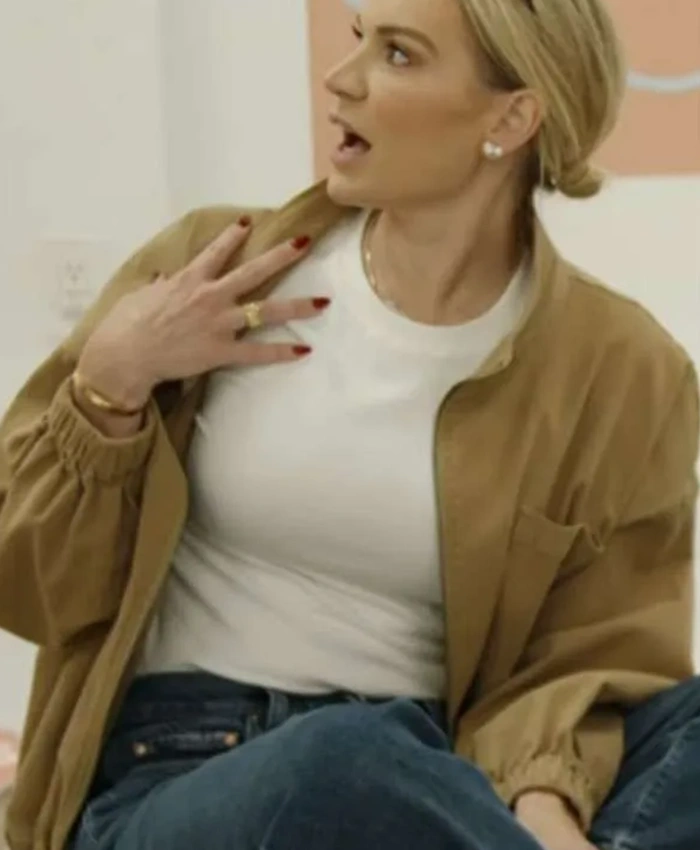 Lindsay Hubbard In the City Season 1 Tan Cotton Jacket front view