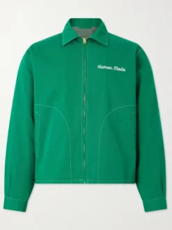 Louis Tomlinson Human Made Green Cotton-Twill Workwear Jacket front view
