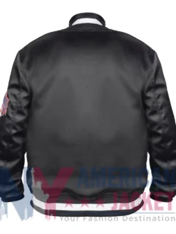 MLB Philadelphia Phillies All-Star Game 2026 Boyz II Men Black Satin Varsity Jacket back view