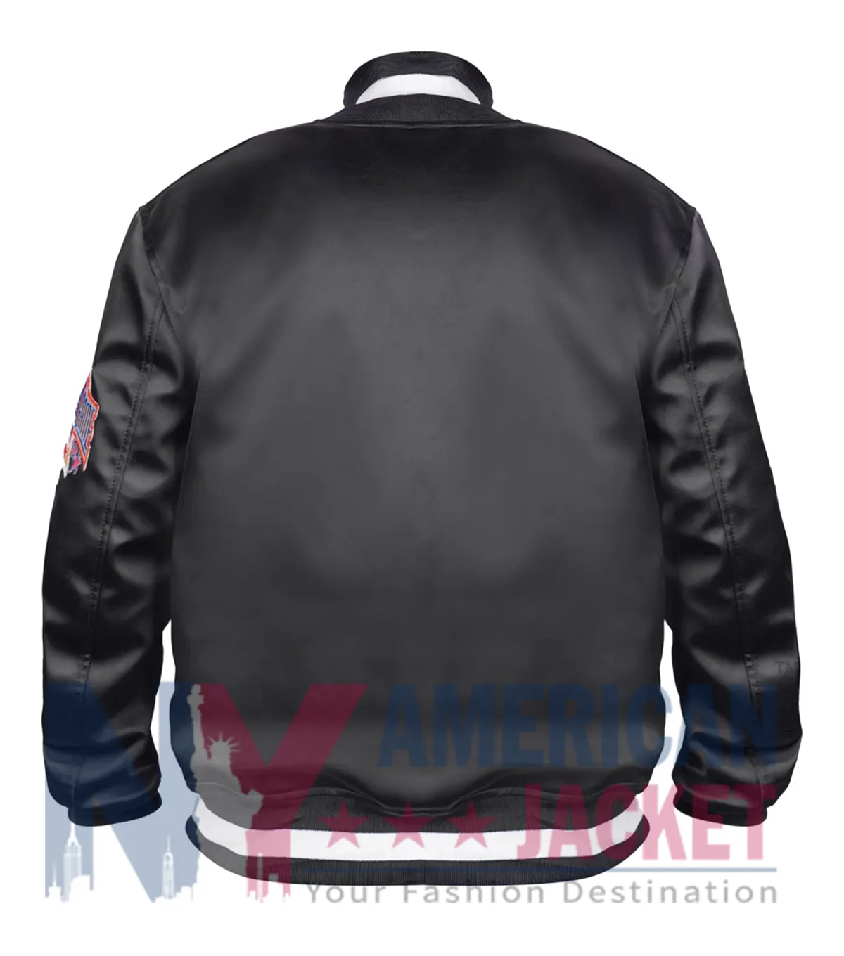 MLB Philadelphia Phillies All-Star Game 2026 Boyz II Men Black Satin Varsity Jacket back view
