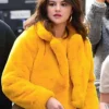 Mabel Mora Only Murders In The Building S04 Yellow Sherpa Jacket front view