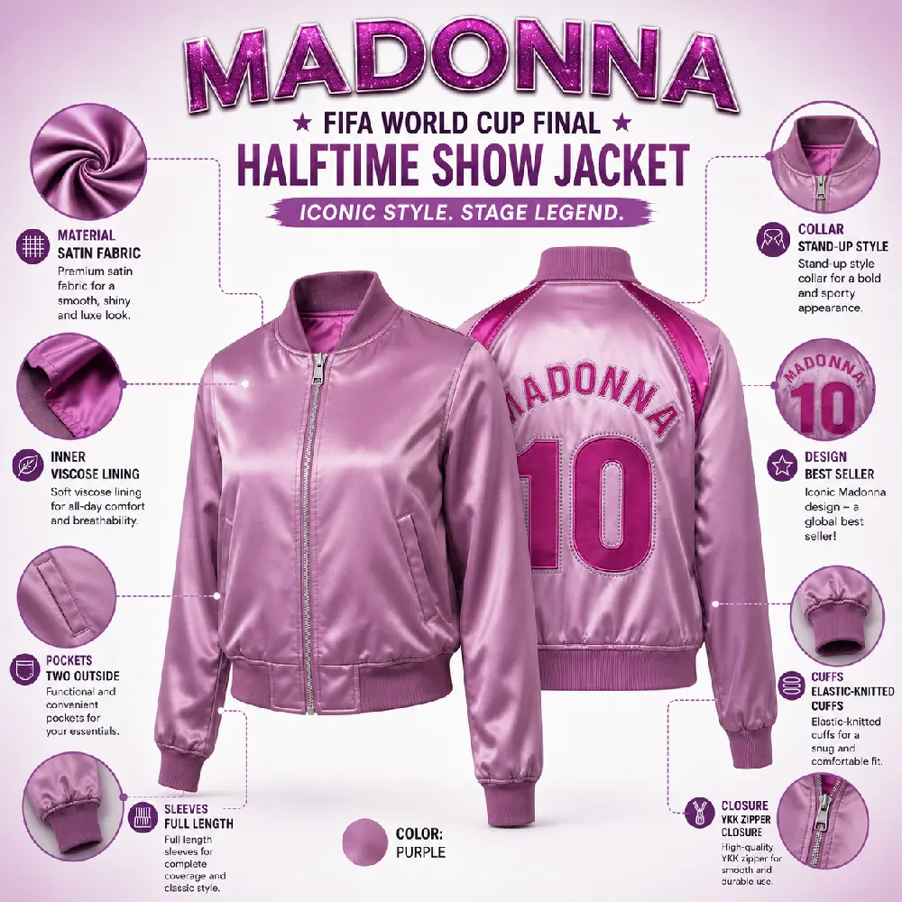 Madonna FIFA World Cup Final Halftime Show Jacket-Infography