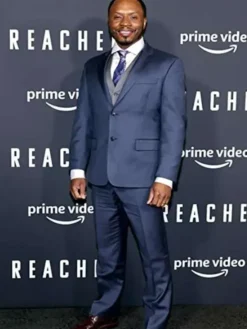 Malcolm Goodwin Series Reacher Season 01 Blue Suit front view